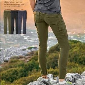 Prana MeMe Olive Green Cargo Skinny Pants